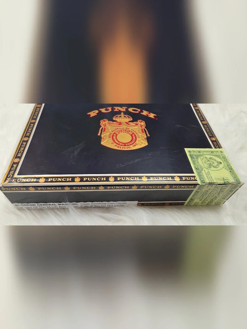 Punch Cigar Box & La Gloria Cubana Decorative Boxes - Black, White, Gold